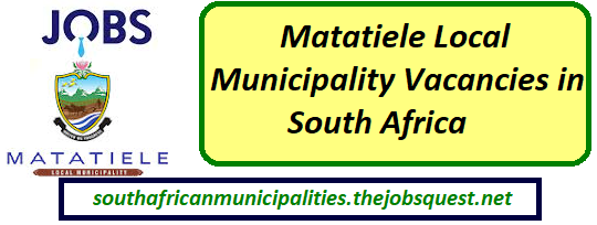 Matatiele Local Municipality Vacancies Matatiele Local Municipality Vacancies